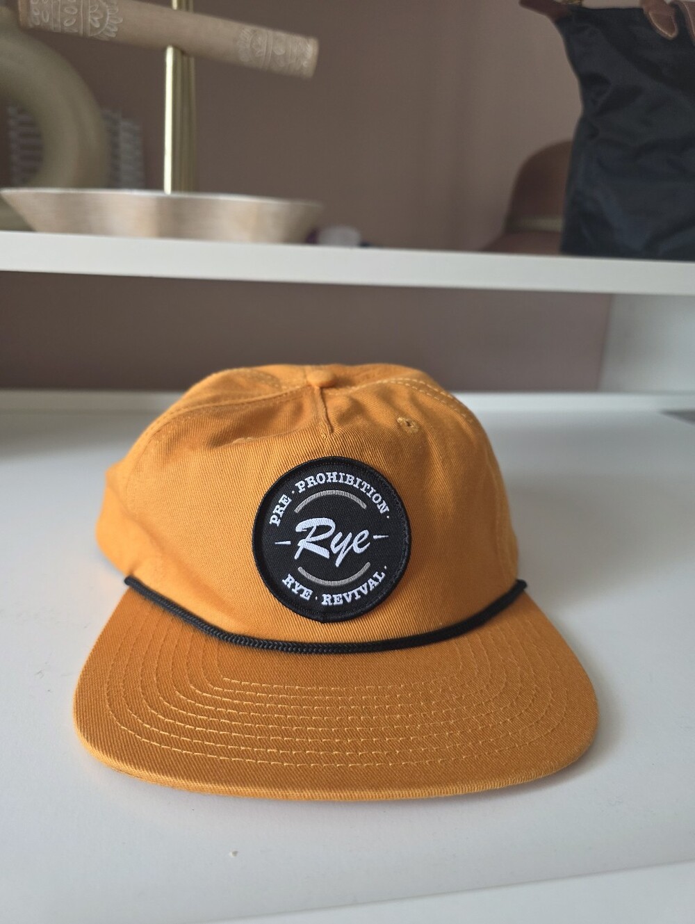 Rye Orange Patch Cap with Black Trim